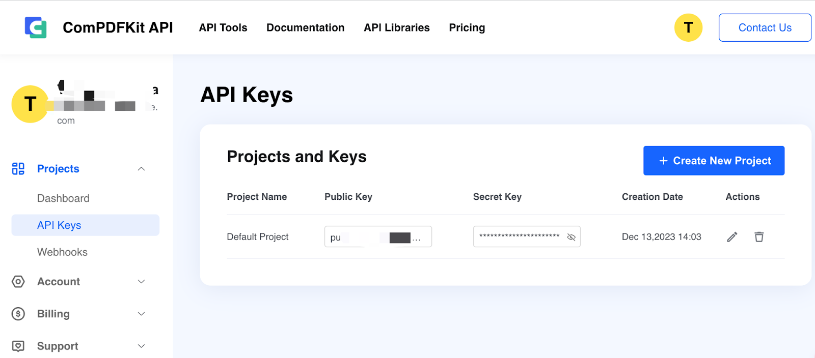 Alt text: Get API Key for authentication