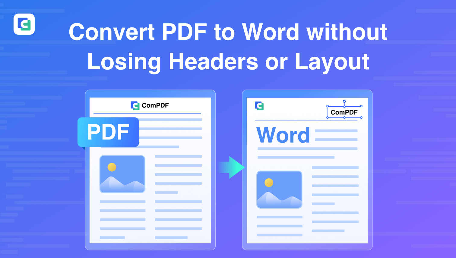 convert pdf to word keep headers footers layout
