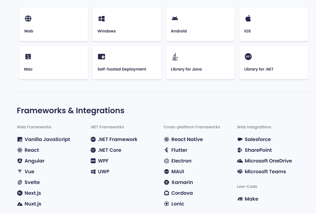 compdf-supported-platforms-and-frameworks