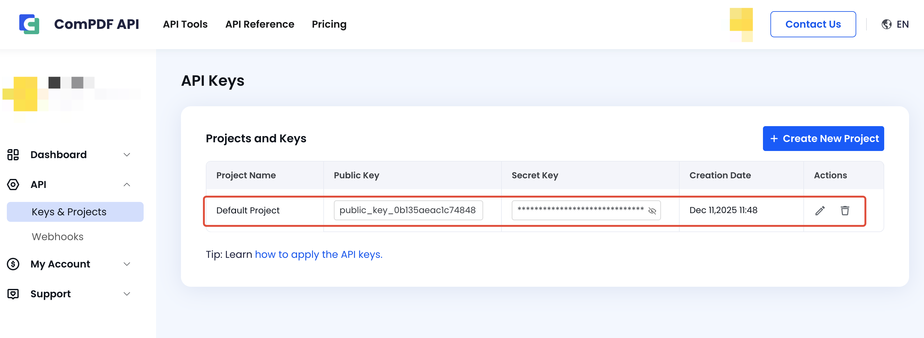 ComPDFKit API License
