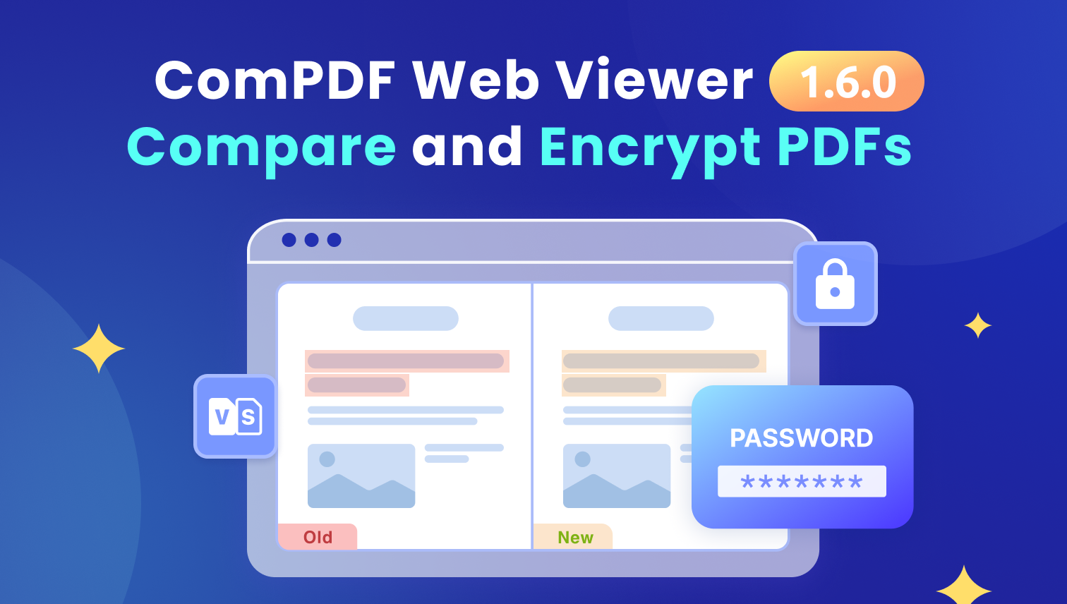 ComPDF Web Viewer 1.6.0: Compare and Encrypt PDFs
