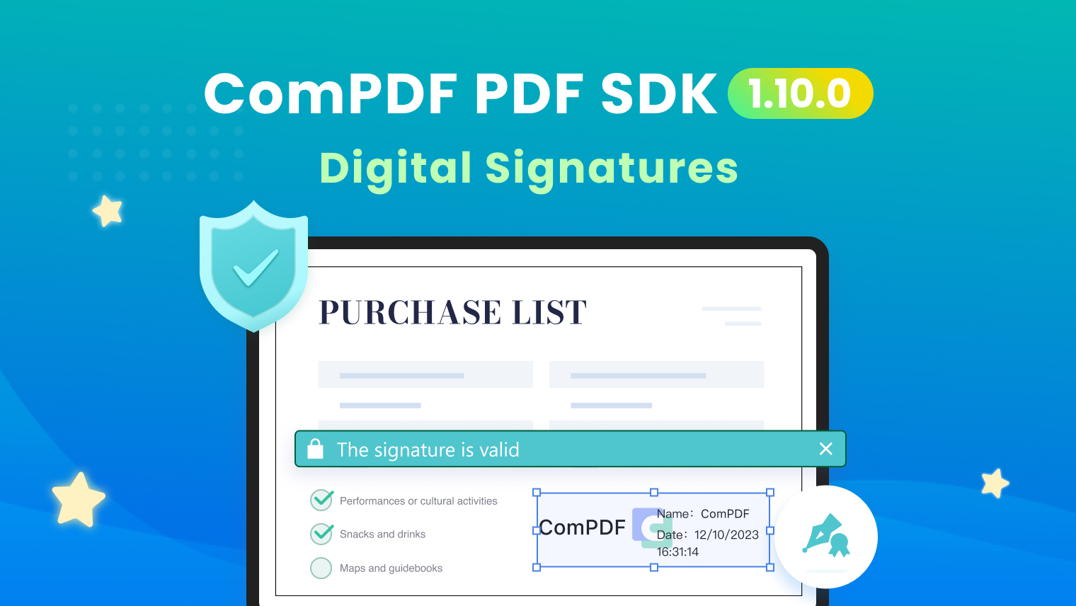 ComPDF SDK 1.10.0: Digital Signatures