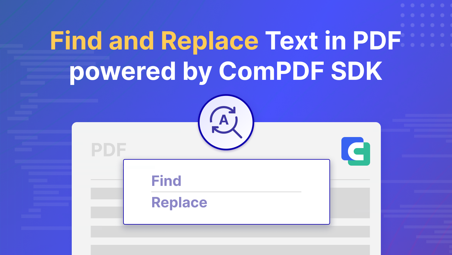Find and Replace Text in PDF Powered by ComPDF SDK