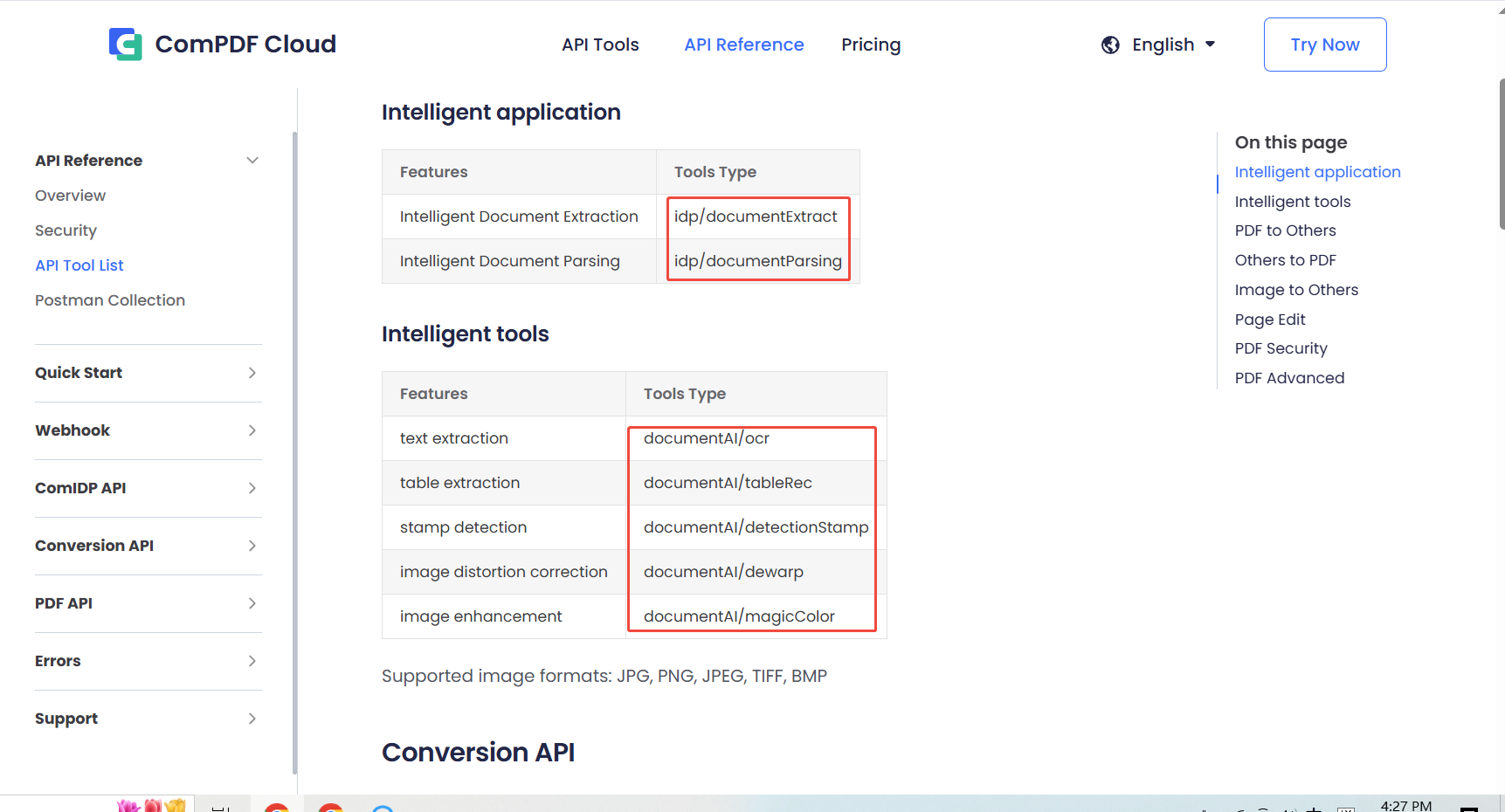 Choose the API of ComPDF Cloud