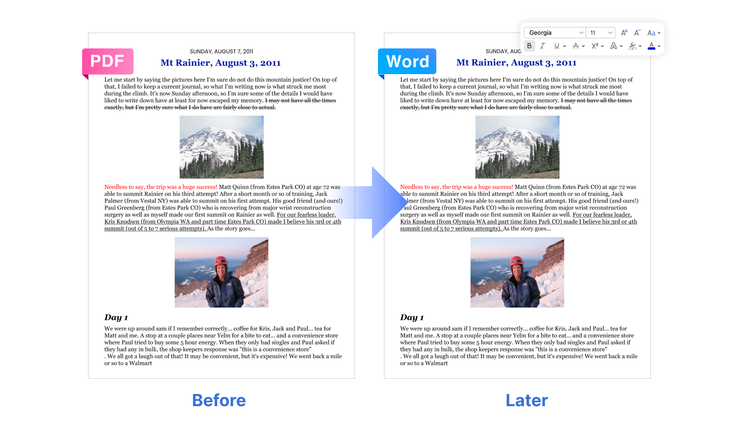Convert scanned contract into a Word document | ComPDF