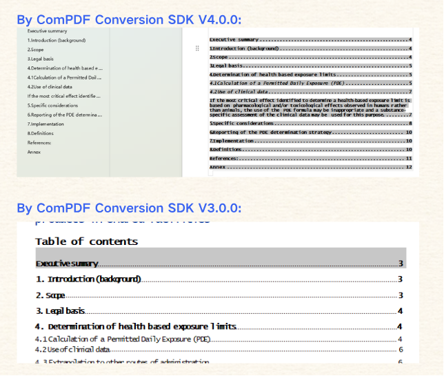 Document Directory Link Navigation Support (PDF to Word)