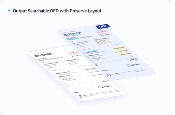 PDF/Image to Searchable OFD