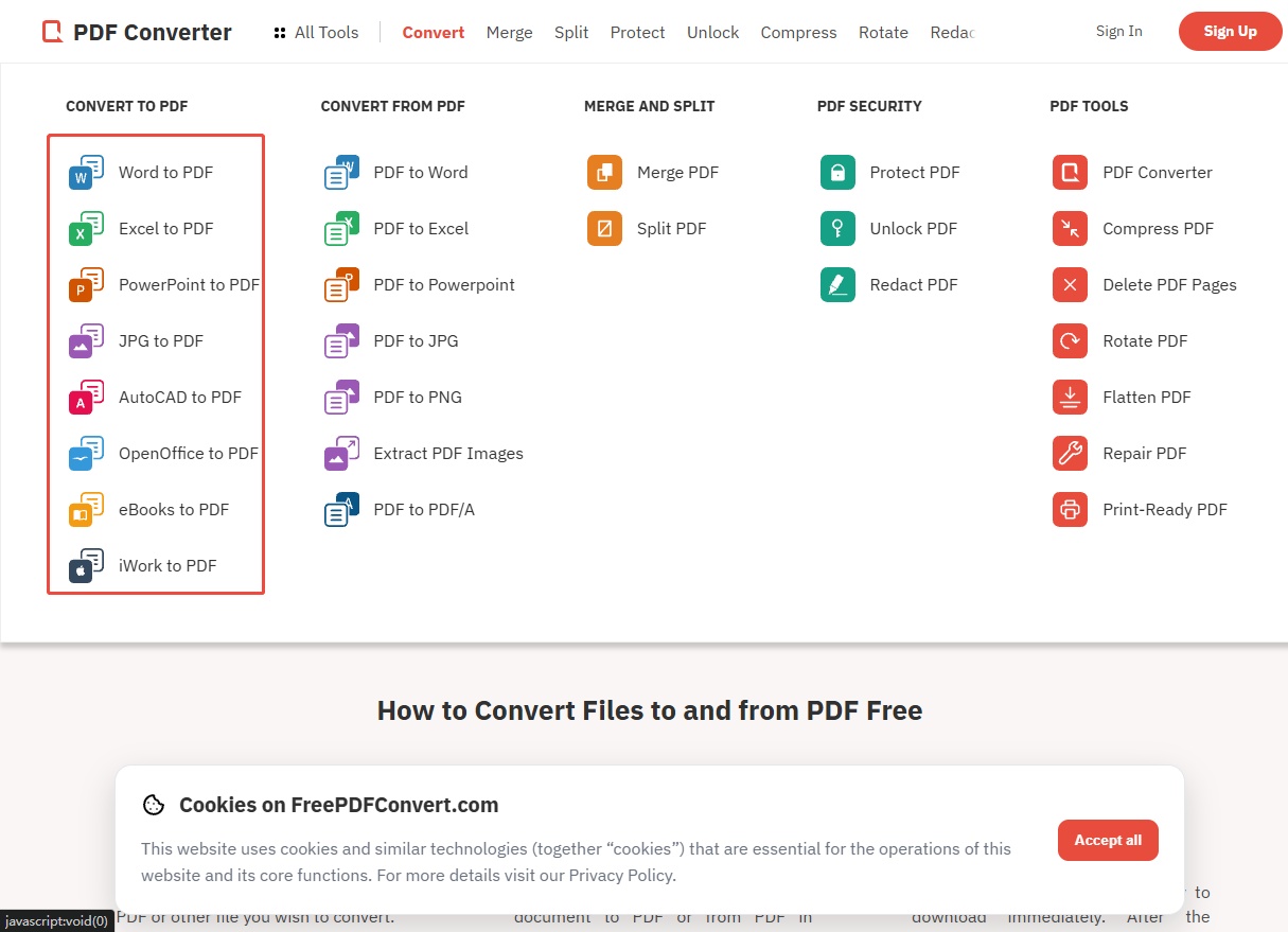 Free PDF Convert &mdash; Lightweight Online Converter